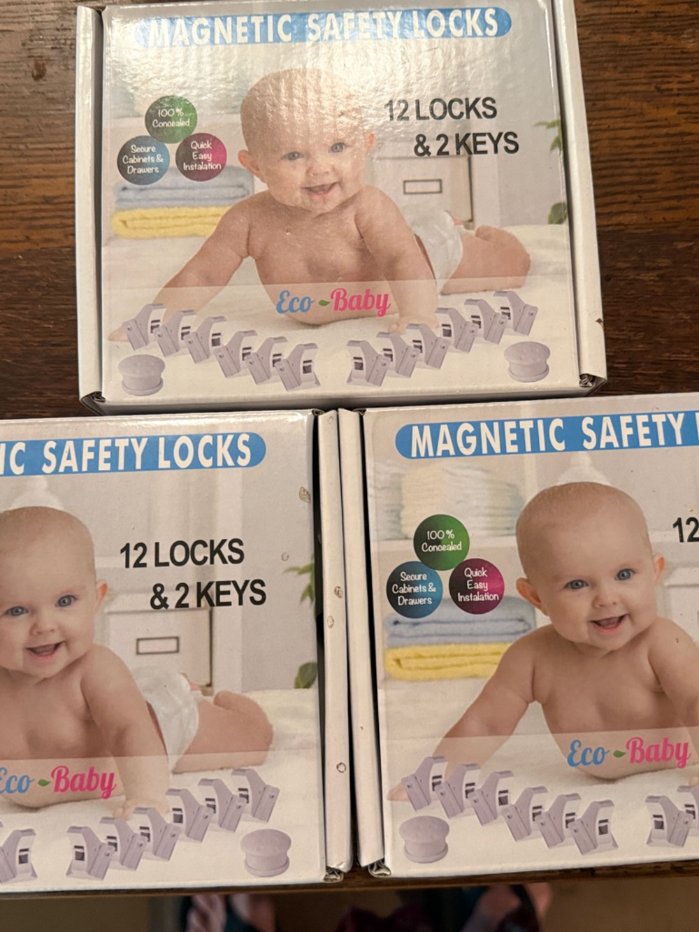 Magnetic Safety Locks (White) - 12 Locks & 2 Keys